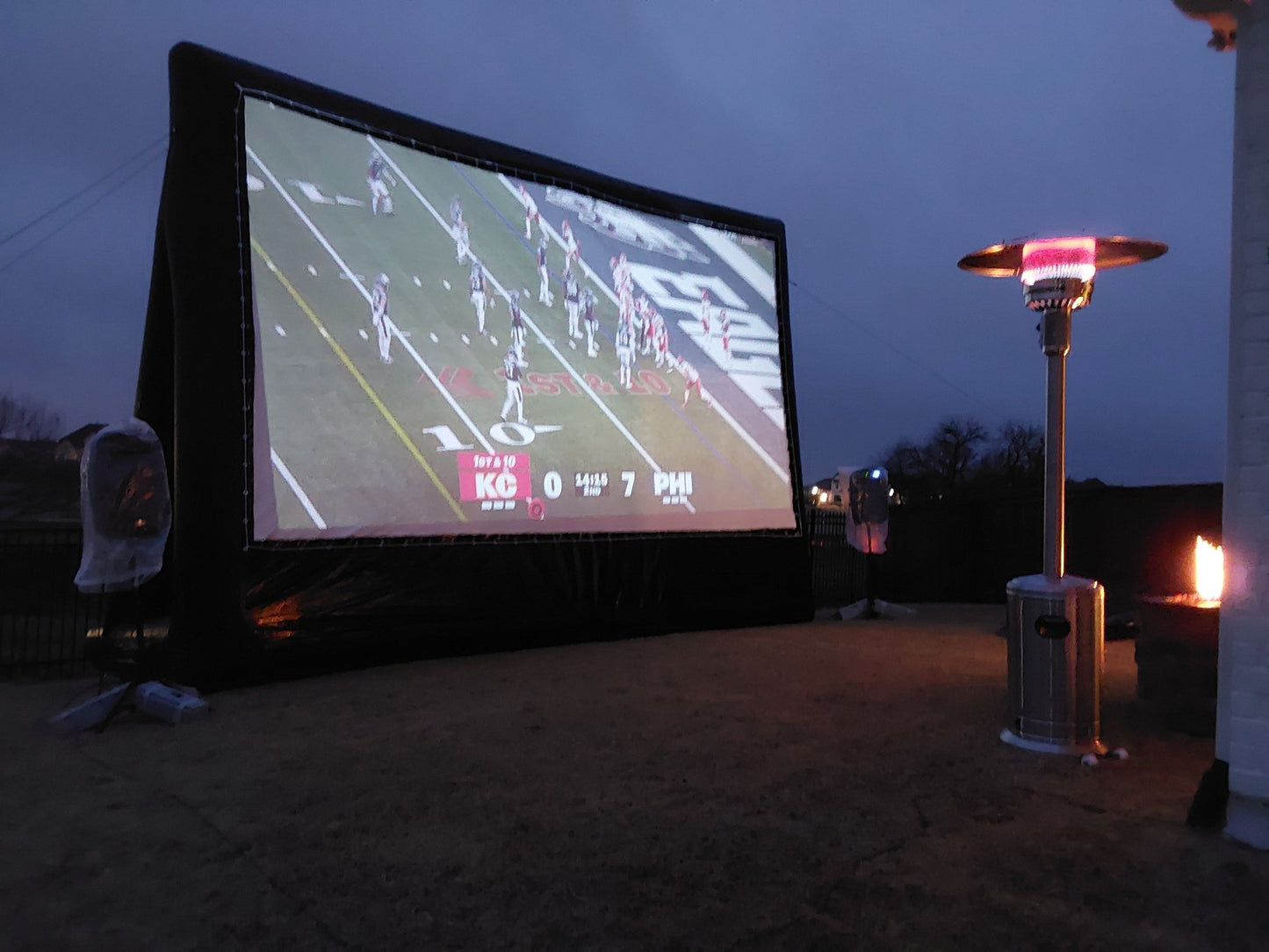 20 Foot Inflatable Screen Rental – Live Sports Events & Watch Parties - Backyard Movie Theater