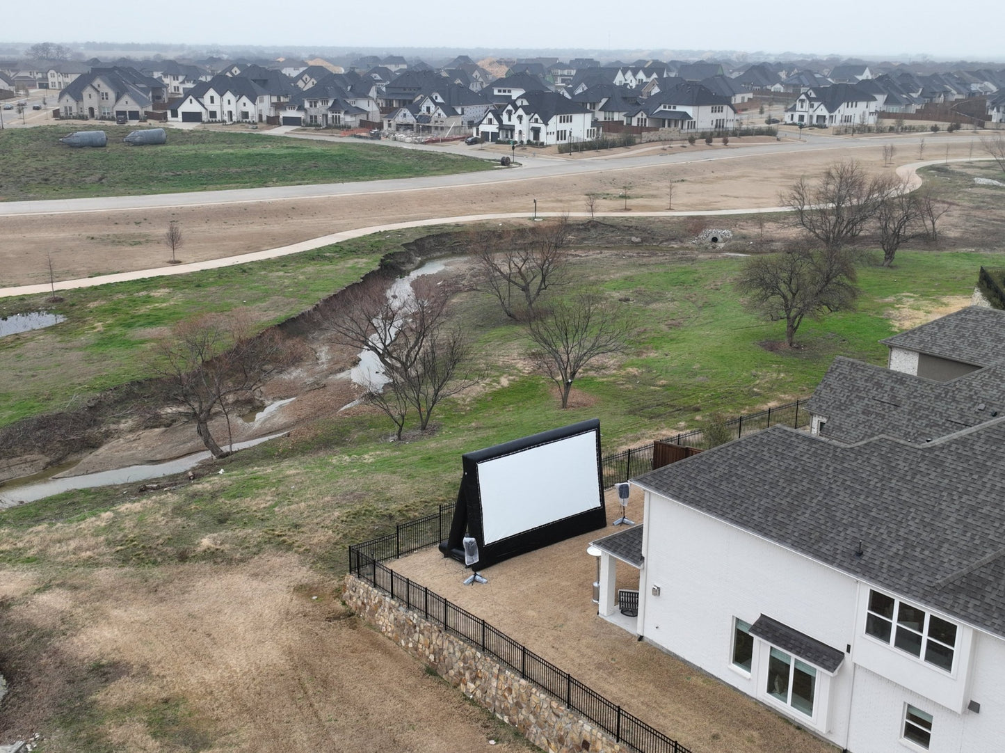 20 Foot Inflatable Screen Rental – Live Sports Events & Watch Parties - Backyard Movie Theater