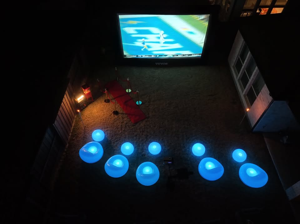 20 Foot Inflatable Screen Rental – Live Sports Events & Watch Parties - Backyard Movie Theater