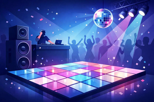 6 Hour LED Dance Floor Rental Package - Backyard Movie Theater