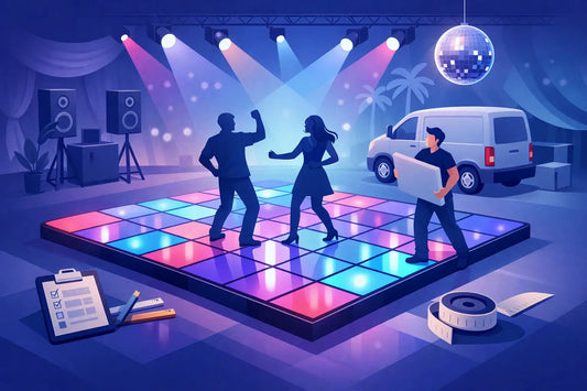 Custom Size LED Dance Floor Rental Requests - Backyard Movie Theater