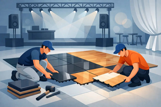 How to Fit a Modular Dance Floor Venue - Backyard Movie Theater