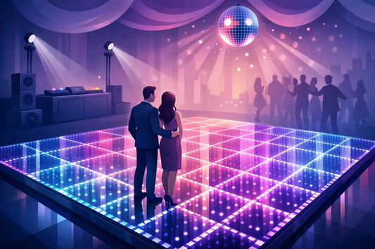 How to Rent Infinity LED Dance Floor - Backyard Movie Theater