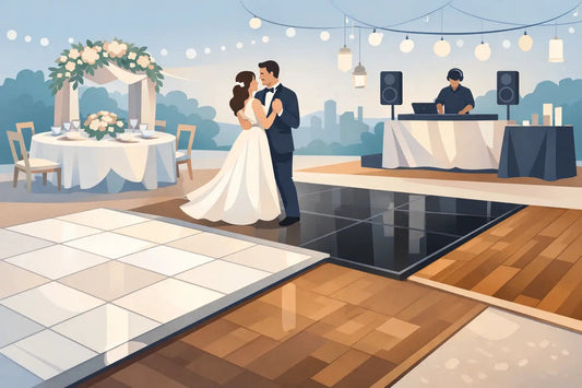 McKinney Wedding Reception Floor Rental Guide - Backyard Movie Theater