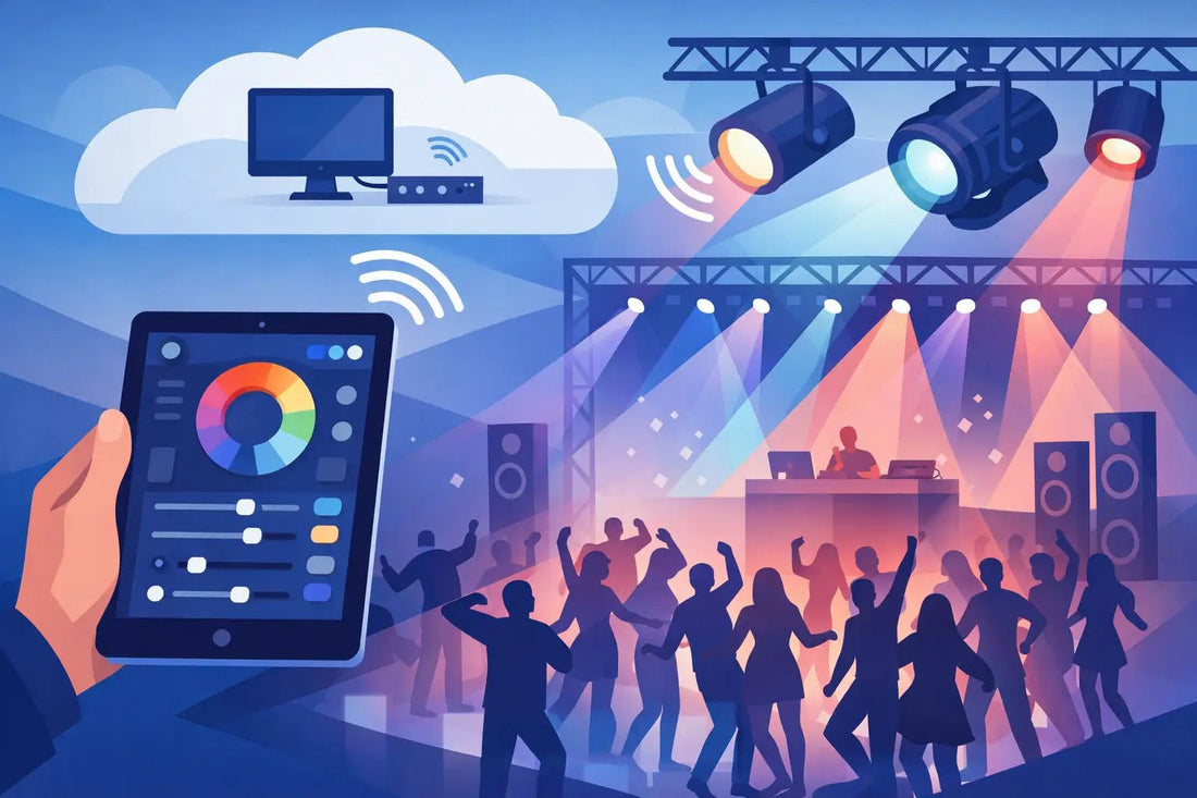 Remote Lighting Control for Events That Fill Floors - Backyard Movie Theater