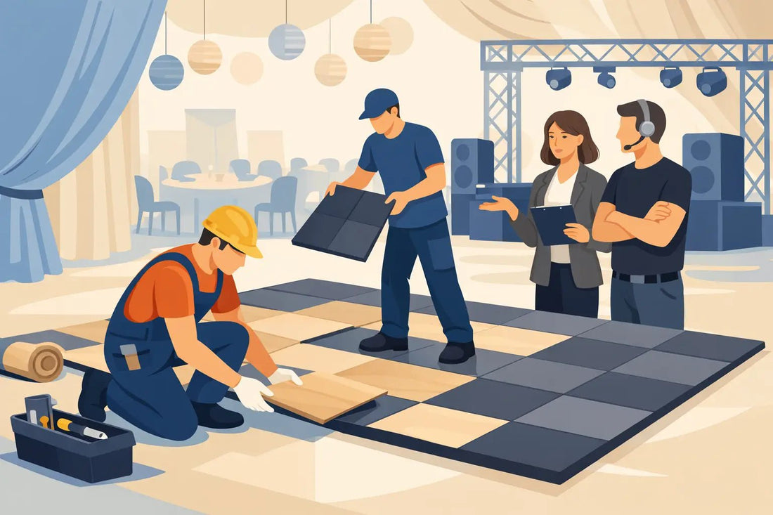 Who Handles Dance Floor Installation? - Backyard Movie Theater