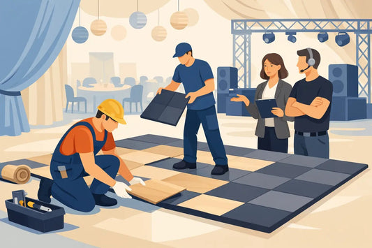 Who Handles Dance Floor Installation? - Backyard Movie Theater