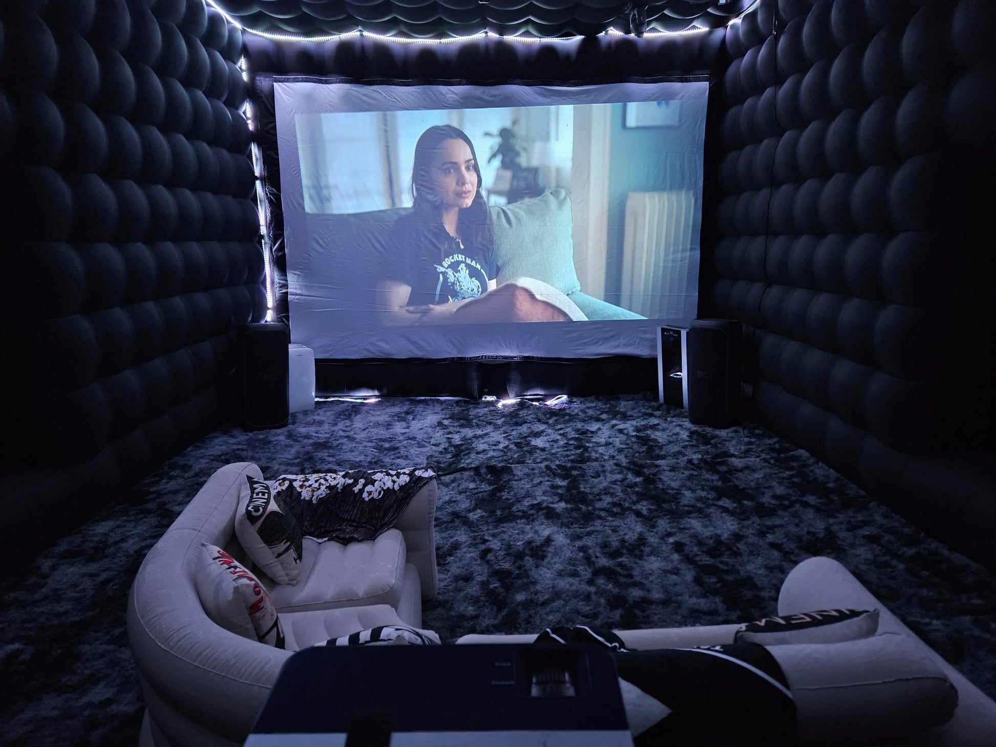 Plush Carpeting for Inflatable Movie Theater (Rental) - Backyard Movie Theater