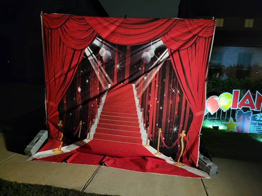 Hollywood Back Drop (Rental) - Backyard Movie Theater