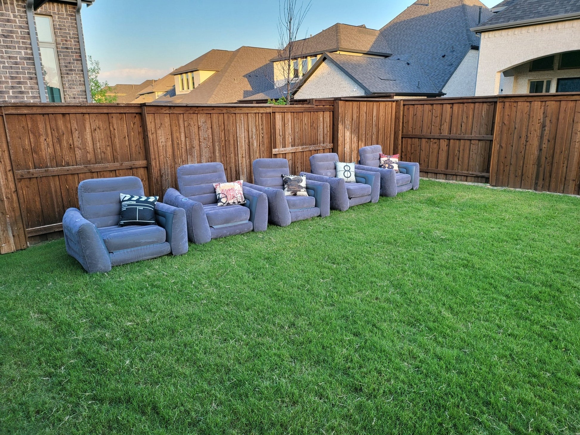 Inflatable Cinema Chairs - 1 Qty (Rental) - Backyard Movie Theater