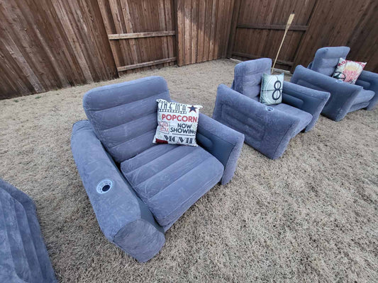 Inflatable Cinema Chairs - 1 Qty (Rental) - Backyard Movie Theater