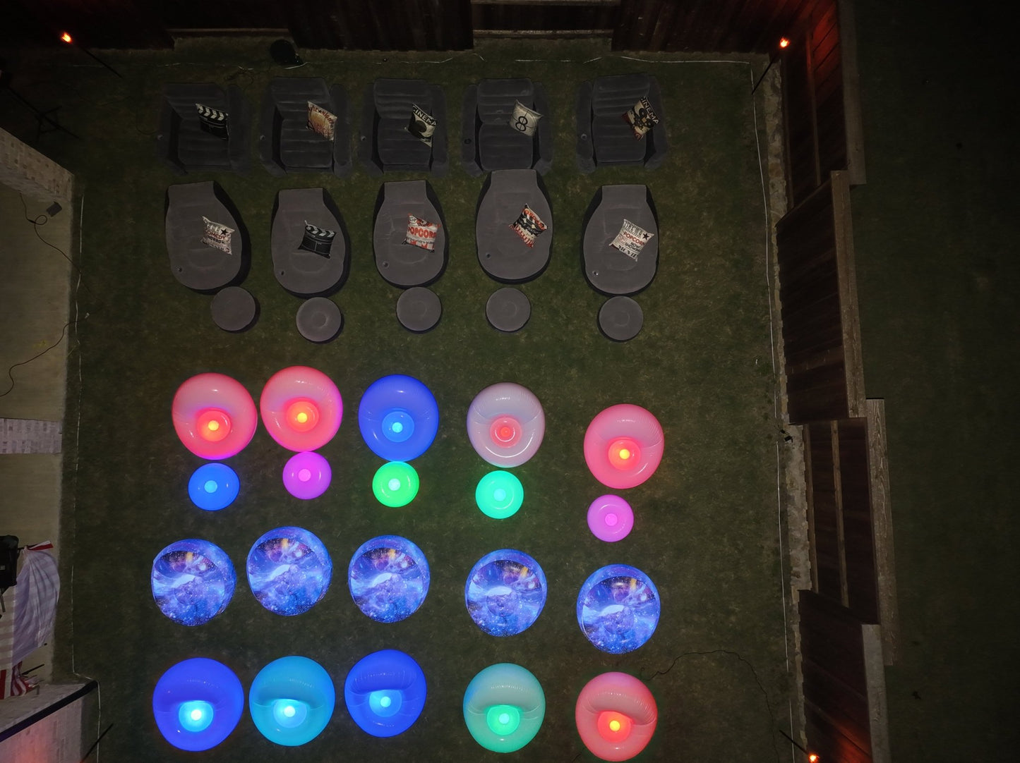 LED lit Galaxy Chair (1 Qty.) - Backyard Movie Theater