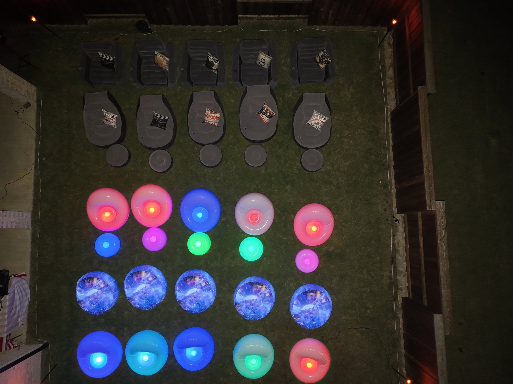 LED lit Galaxy Chair (1 Qty.) - Backyard Movie Theater