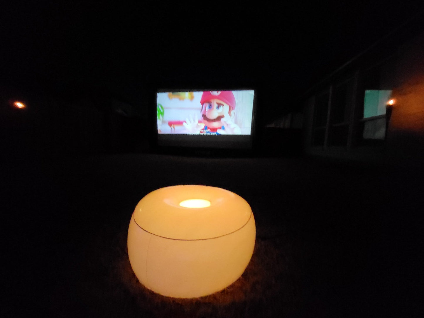 LED - Lit Inflatable Ottoman💡✨ - 1 Qty. (Rental) - Backyard Movie Theater