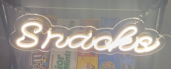 Snacks LED Sign (Rental) - Backyard Movie Theater